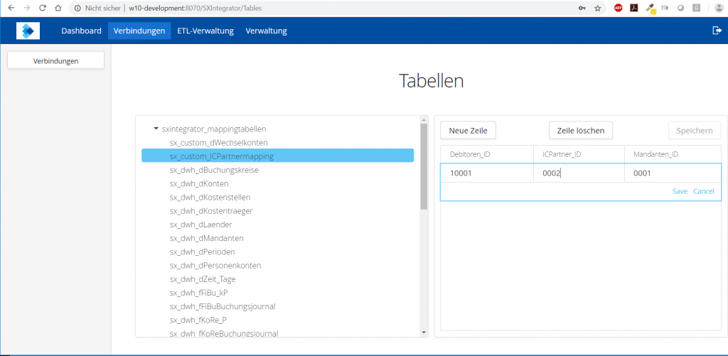 Intercompany-Mappings ohne Excel oder Datenbankzugriff pflegen