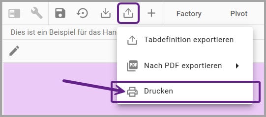 OCT Releases: Drucken und Exportieren von Tabs in OneCoolTool auf Datenbankebene in der Datenerfassung 2026.02