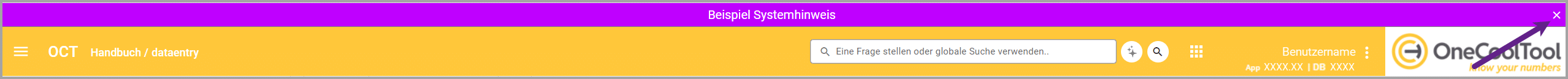 Banner, Systemhinweis - Version 2026.03