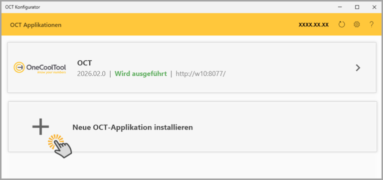 Konfigurator, Applikation installieren
