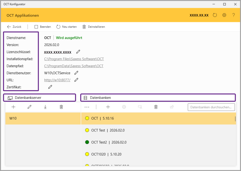 Konfigurator, Applikationsübersicht